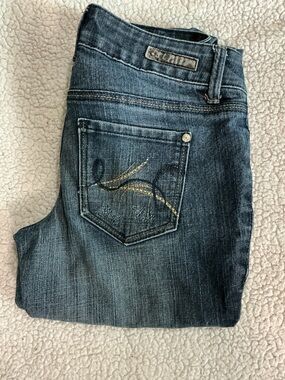 L.E.I. Ashley Skinny Jeans Dark Wash Low Rise Juniors Size 3